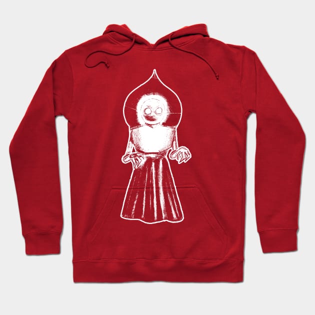 Flatwoods Monster White on Dark Hoodie by AWSchmit